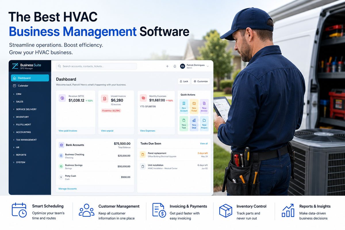 Best HVAC Business Management Software in 2026: Run Your Whole Shop From One Dashboard