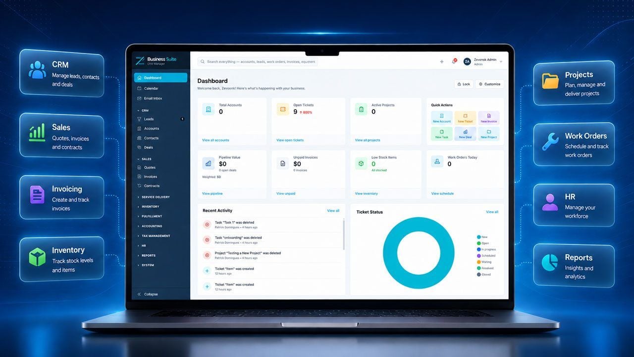 Small Business Management Platform | Zevonix Business Suite